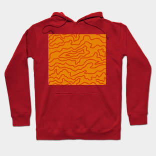 Drip Pattern - Fireplace Orange Hoodie